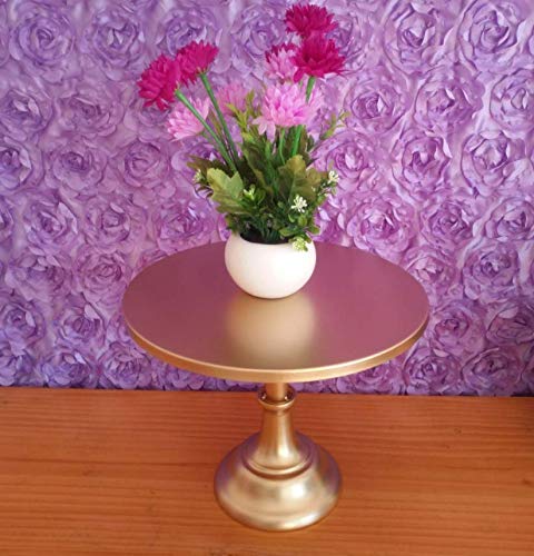10 Inch White Metal Cake Stand Holder - Elegant Cupcake Display for Wedding, Birthday, Reception - Gold Accent Decor for Dessert Tables & Party Buffets
