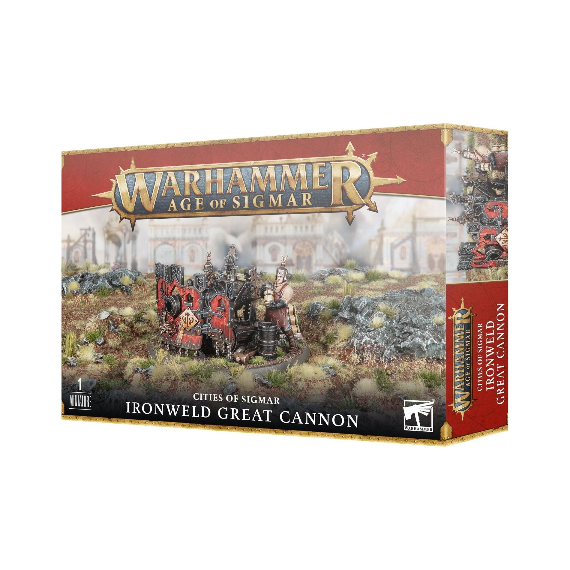 Cities of Sigmar Ironweld Great Cannon - Warhammer Age of Sigmar Tabletop Wargaming Miniature for Fantasy Battles | Perfect for Collectors and Competitive Gaming Scenes