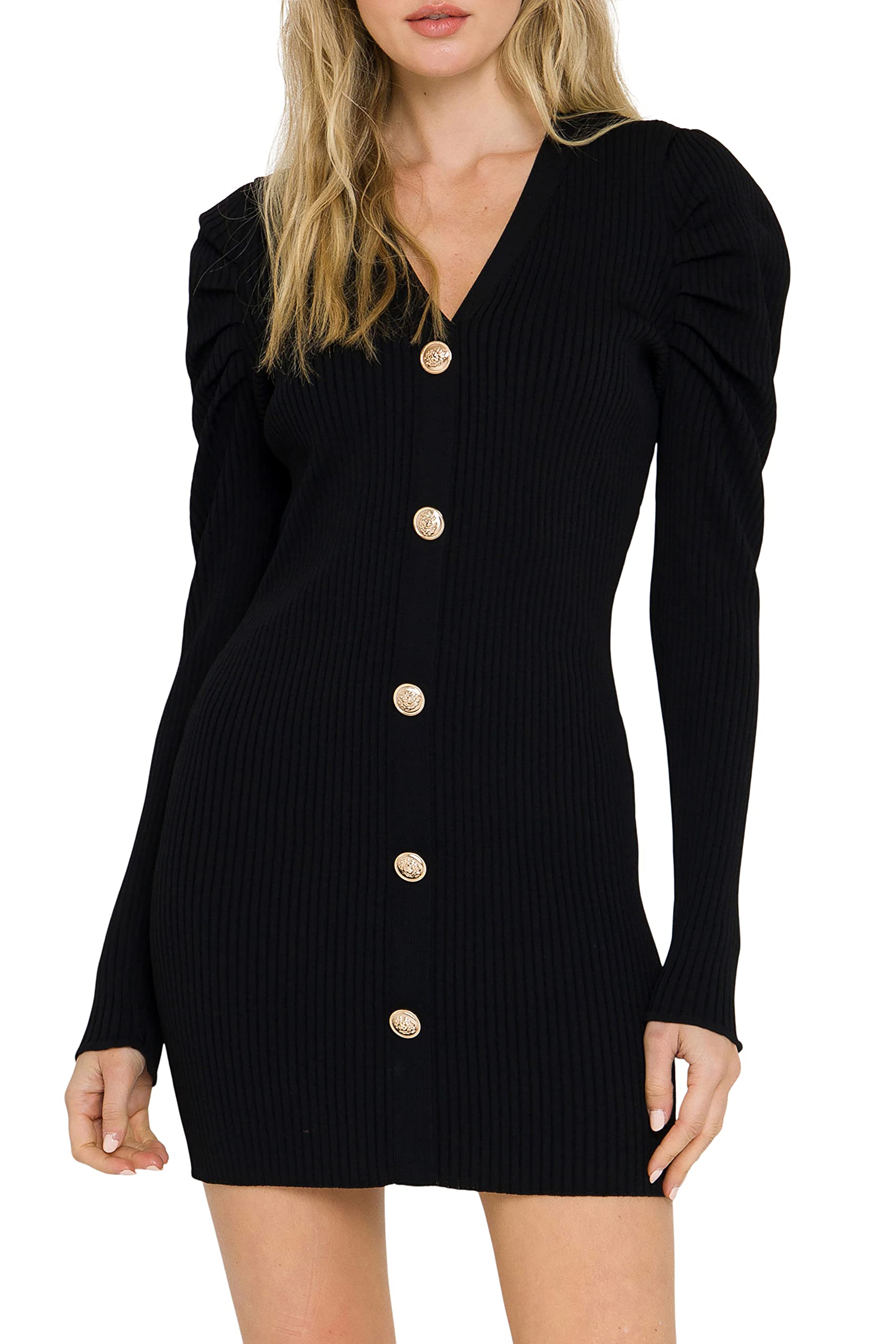 Endless Rose Women's Knit Dress - Soft Stretchy Casual Long Sleeve Bodycon Midi Dress for Fall & Winter | Perfect for Office, Date Night, and Holiday Parties