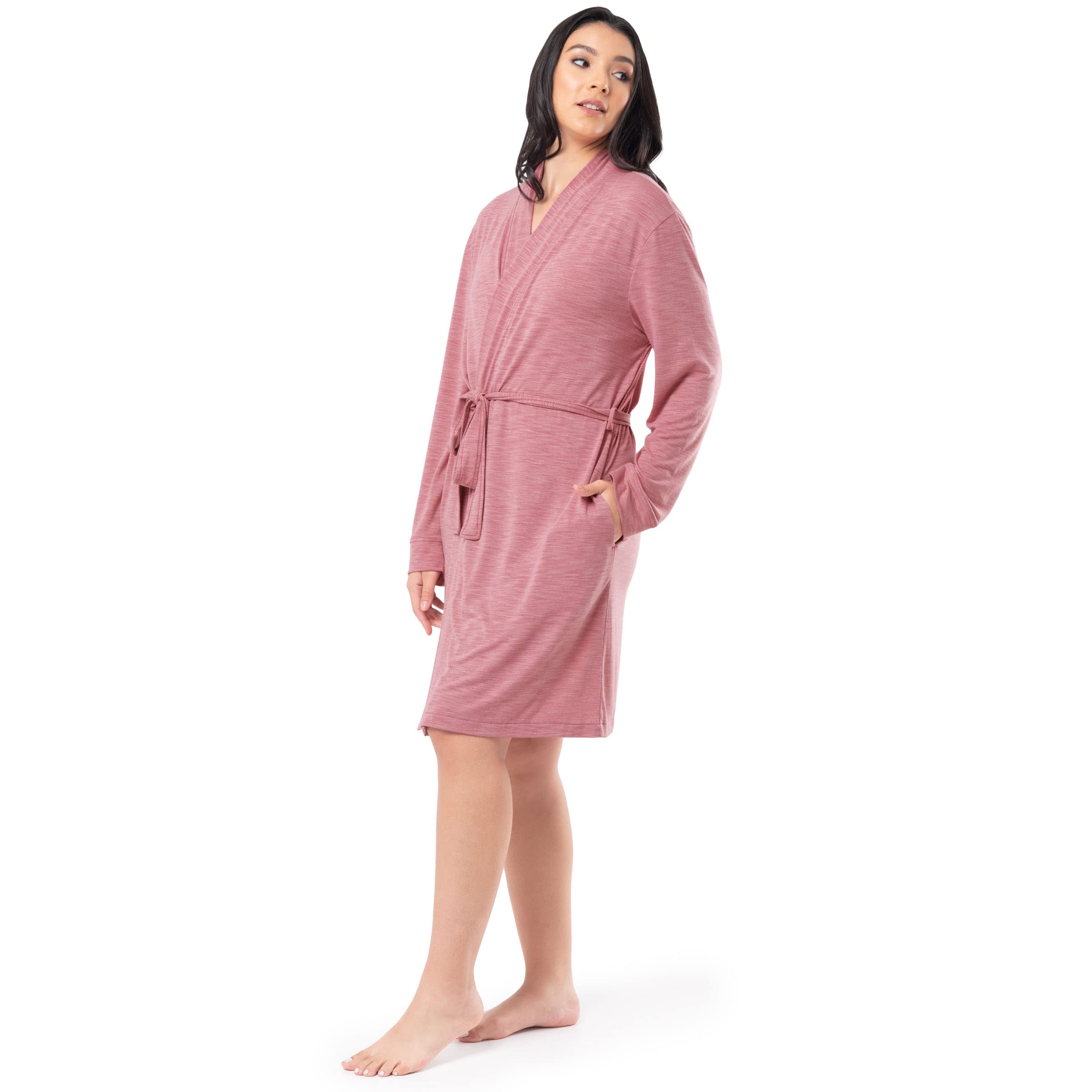 Fruit of the Loom Women's Breathable Cotton Robe - Soft & Comfortable Loungewear for Relaxing at Home, Spa Days & Mornings