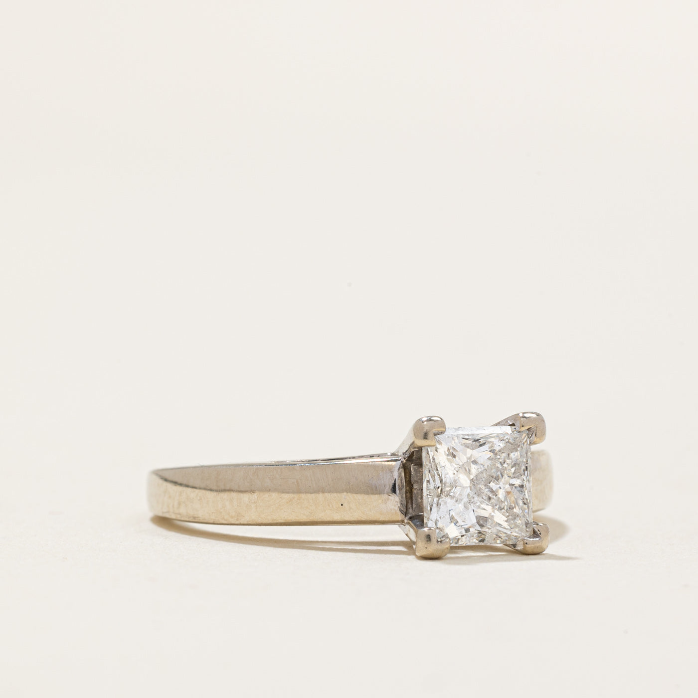 1.0ct Princess Cut Diamond Solitaire Ring in 14k Gold - Size 5.75 | Elegant Engagement & Wedding Jewelry for Women | Perfect Proposal Gift & Anniversary Present