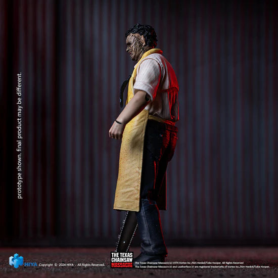 PRE ORDER - Hiya 1/18 Scale 4-Inch LeatherFace Action Figure from Texas Chainsaw Massacre 1974 - Killing Mask Standard Version - Collectible Horror Movie Figure for Display & Cosplay