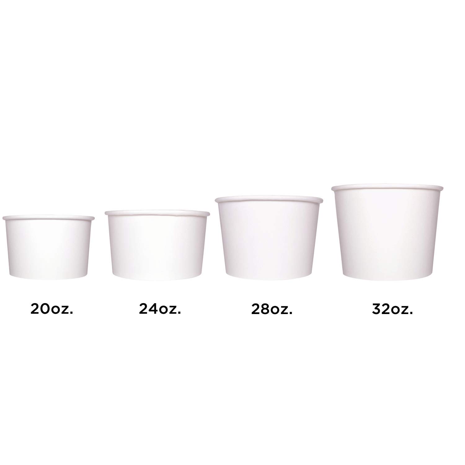32oz (600 Count) White Paper Soup Bowls for Hot & Cold Food - Disposable Bowls for Soup, Noodles, Pasta, Snacks - Perfect for Restaurants, Catering, Parties, Picnics (C-KDP32W)