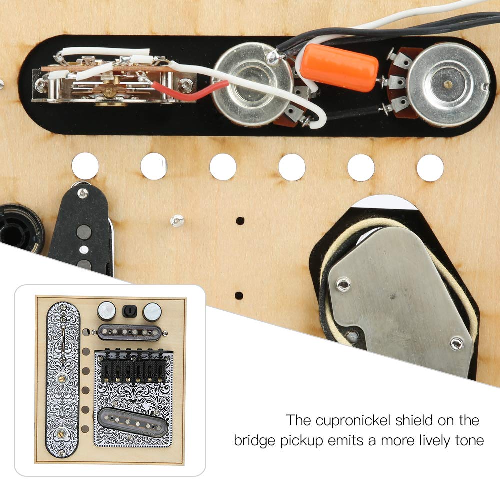 Electric Guitar Pickup Control Plate & Saddle Bridge Plate Set for ST Guitars - Professional Upgrade Kit for Enhanced Tone & Playability | Perfect for Live Performances, Studio Recording & DIY Guitar Mods