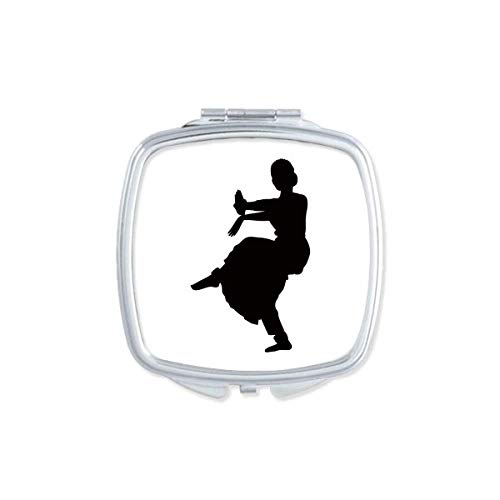 DIYthinker Portable Double-Sided Compact Mirror for Makeup & Dance - Peacock Art Design, Perfect for Travel, Gym, Ballet Practice & Handbag Essentials