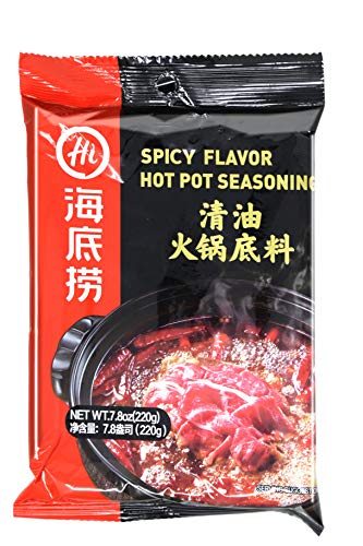 Haidilao Sichuan Spicy Hot Pot Soup Base - Authentic Chongqing Mala Flavor, 1 Pack (Hot Pot Condiment) - Perfect for Home Cooking, Family Gatherings & Asian Cuisine Lovers