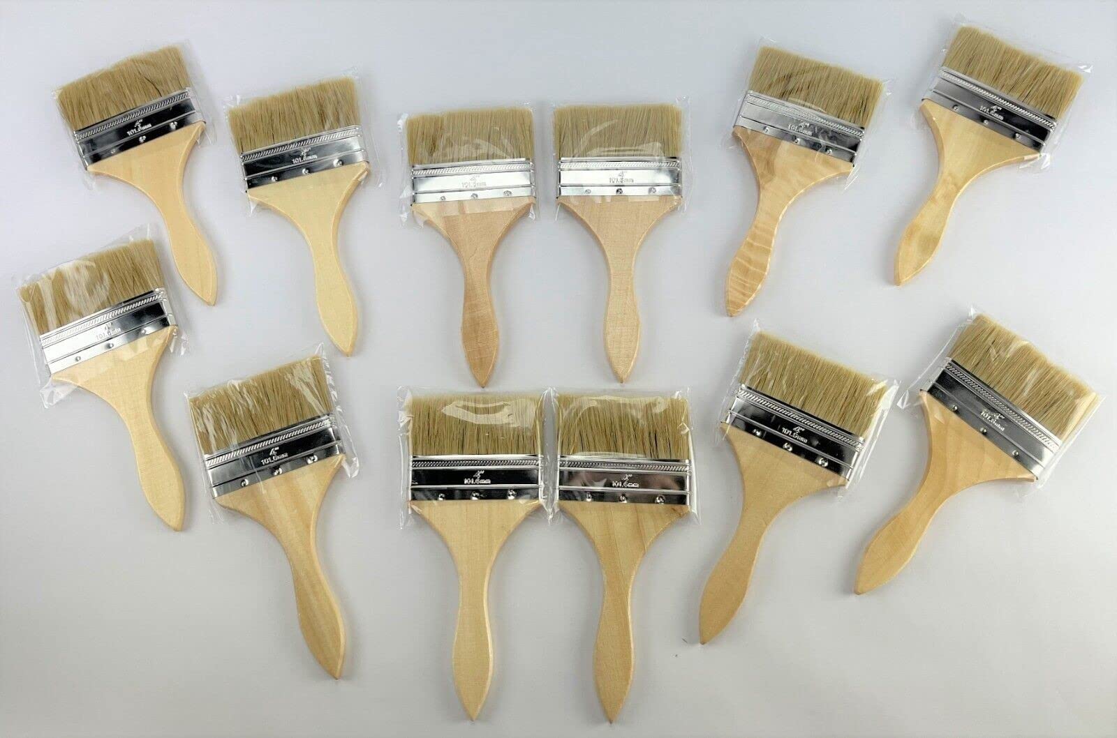 24 Pack 4 Inch Paint Brushes - Professional Artist & DIY Painting Supplies for Canvas, Walls, and Home Decor Projects