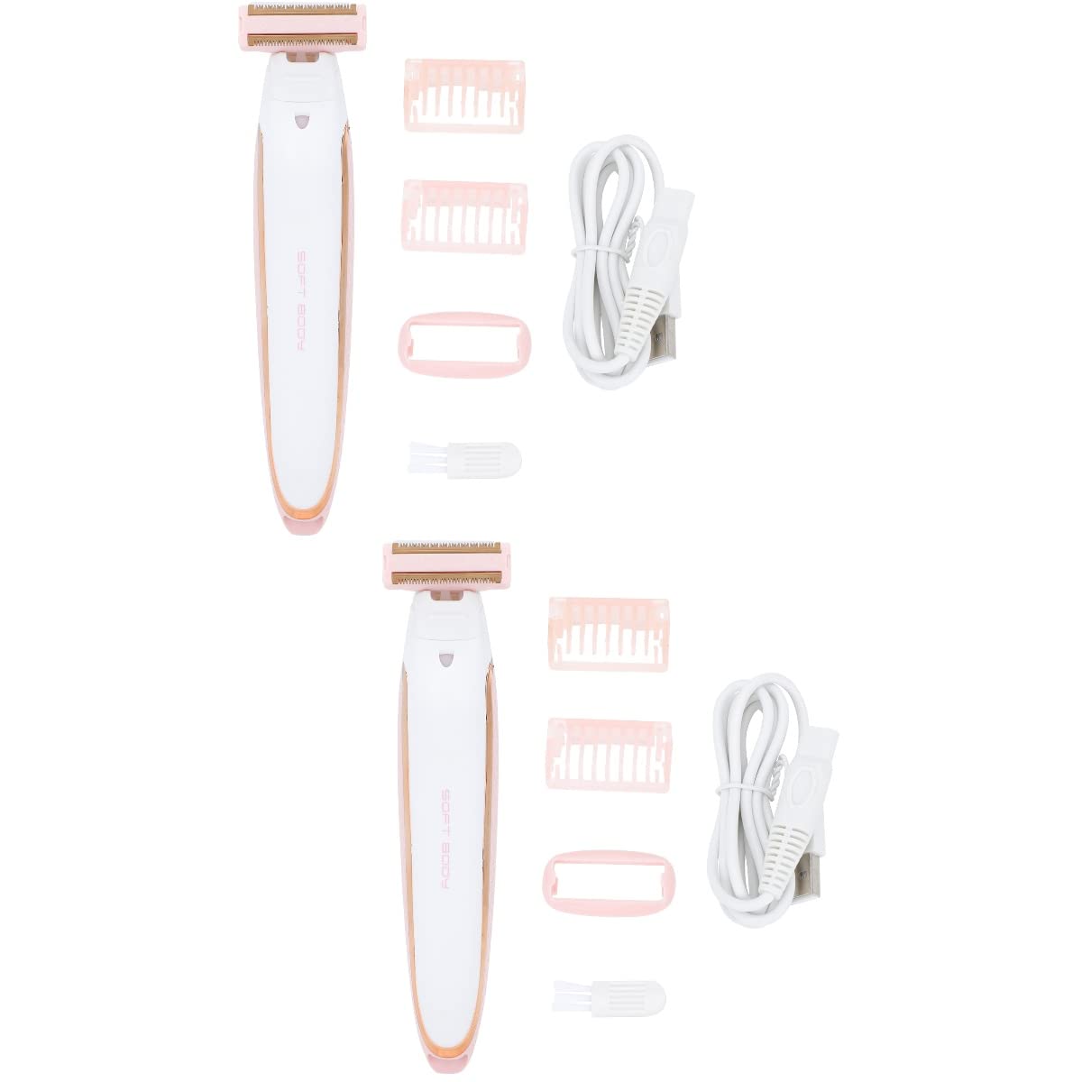 Professional Electric Hair Trimmer & Shaver for Men - 2-in-1 Head & Beard Grooming Kit with Splint White ABS Body - Perfect for Home, Travel & Salon Use
