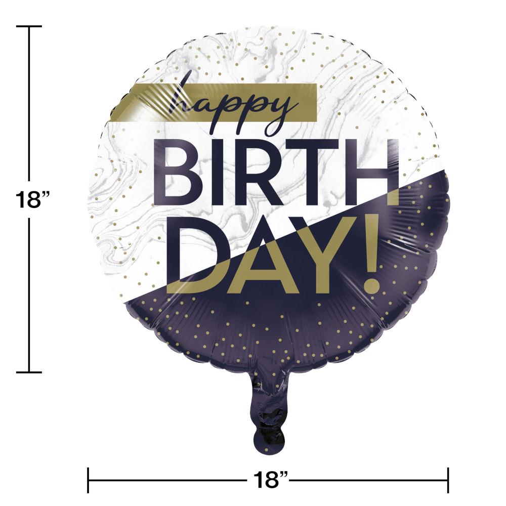 10 Pack Navy and Gold Birthday Mylar Balloons - Bulk Party Decorations for Birthdays, Anniversaries & Celebrations - Perfect for Indoor/Outdoor Party Decor