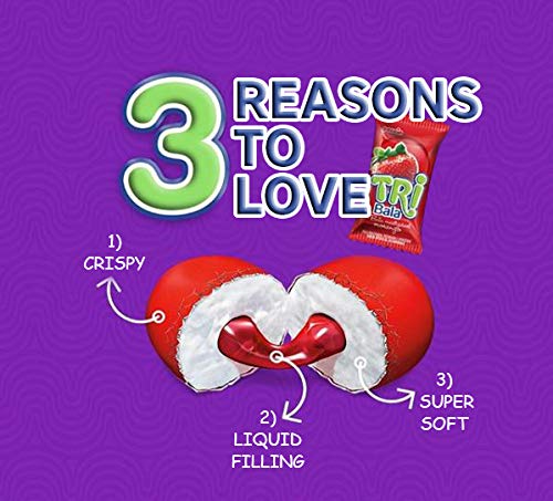 Crunchy Chewy Strawberry Fruit Flavored Candy - Individually Wrapped, Gluten Free, Kosher Certified - 26.4oz Bulk Bag for Halloween, Christmas, Birthday Parties, Office Snacks & Movie Nights