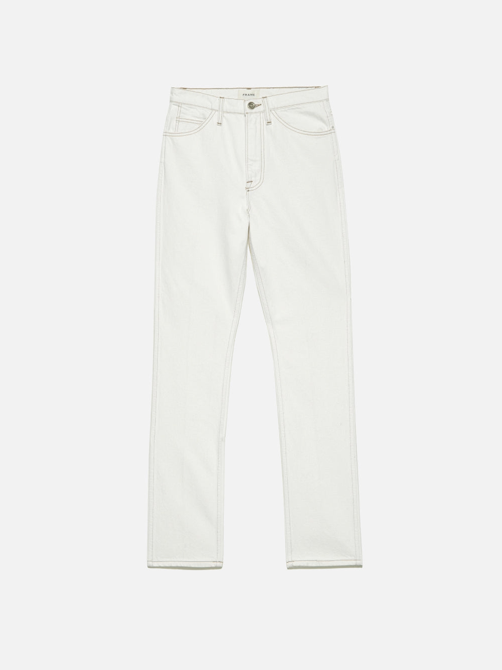 Ritz Women's The True Straight Blanc Jeans - High Waisted Slim Fit Stretch Denim Pants for Casual Wear & Office Outfits