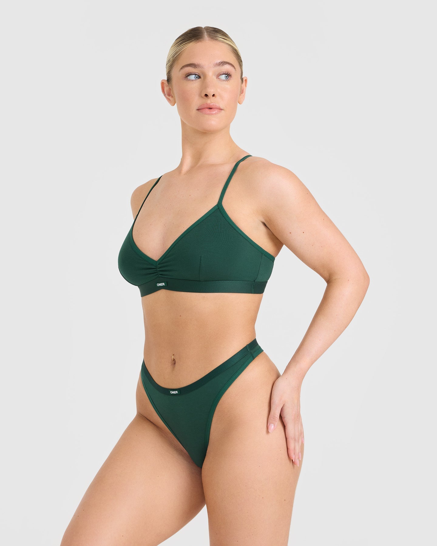 Soft Classic Bralette - Comfortable Wireless Bra for Women in Racing Green | Perfect for Yoga, Lounge & Everyday Wear