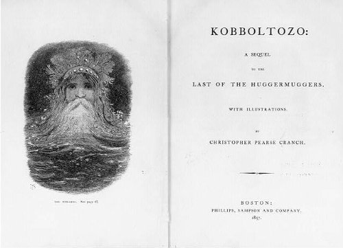Vintage 1857 Christopher Cranch Illustration Print - Kobboltozo The Mer King from The Last of The Huggermuggers | Historical Artwork Reproduction for Home Decor & Book Lovers