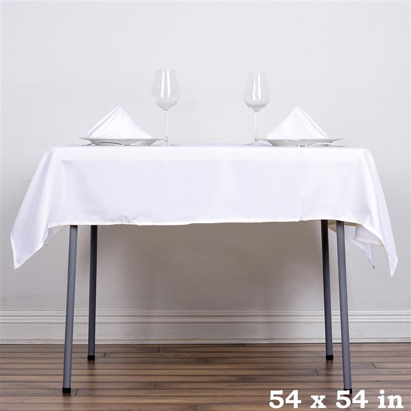 54 x 54 Inch Premium Polyester Square Tablecloth - Waterproof & Wrinkle-Resistant - Perfect for Dining Tables, Parties, and Special Events