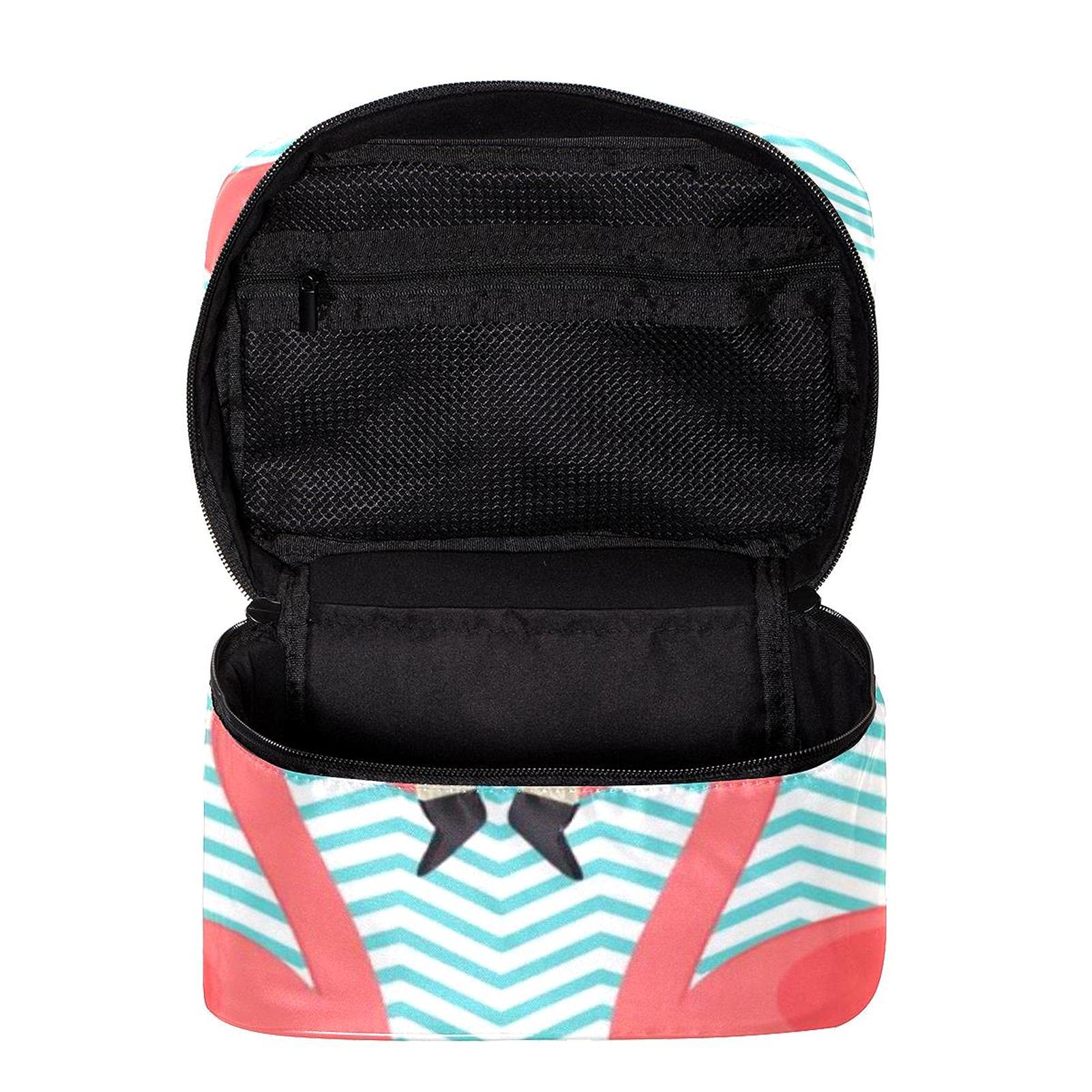 Stylish Tropical Flamingo Print Large Travel Makeup Bag - Waterproof Cosmetic Organizer with Zipper for Women & Girls | Perfect for Vacations, Beach Trips & Gym Essentials