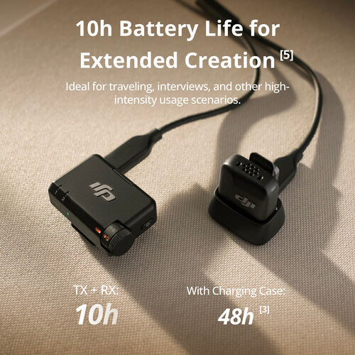 DJI Mic Mini Wireless Lavalier Microphone (1 TX + 1 RX) - Compact & Lightweight for Vlogging, Interviews, YouTube Videos & Content Creation