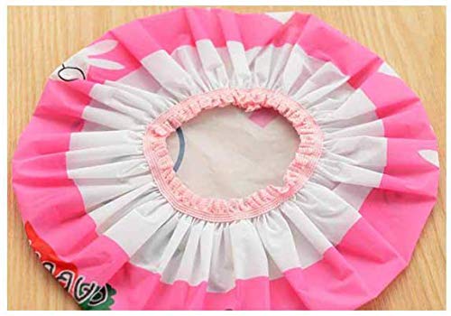 WOIWO 5 Pack Cute Cartoon Shower Caps - Japanese Style Waterproof Bath Caps for Hair Washing & Showering - Perfect for Spa, Travel & Home Use