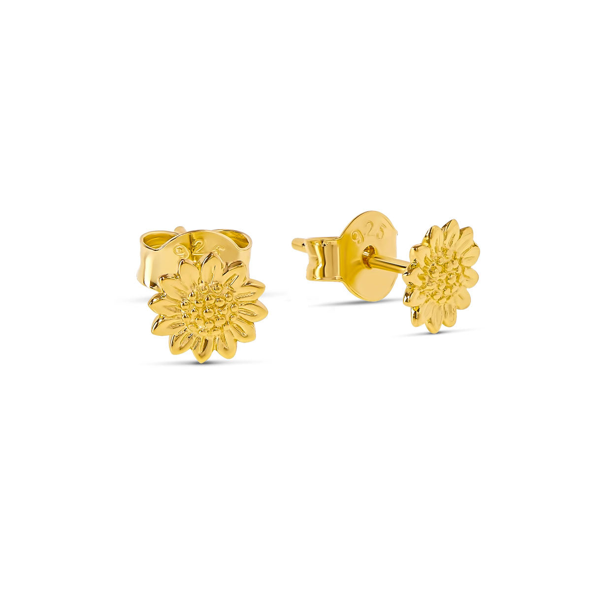 Delicate Sunflower Stud Earrings in Gold - Perfect for Everyday Wear & Special Occasions
