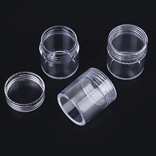 30-Piece Clear Plastic Jewelry Box Organizer with Adjustable Compartments - Small Round Bead Storage Jars & Rectangle Box for Necklaces, Rings, Earrings - Perfect for Travel, Home, and Craft Room Organization