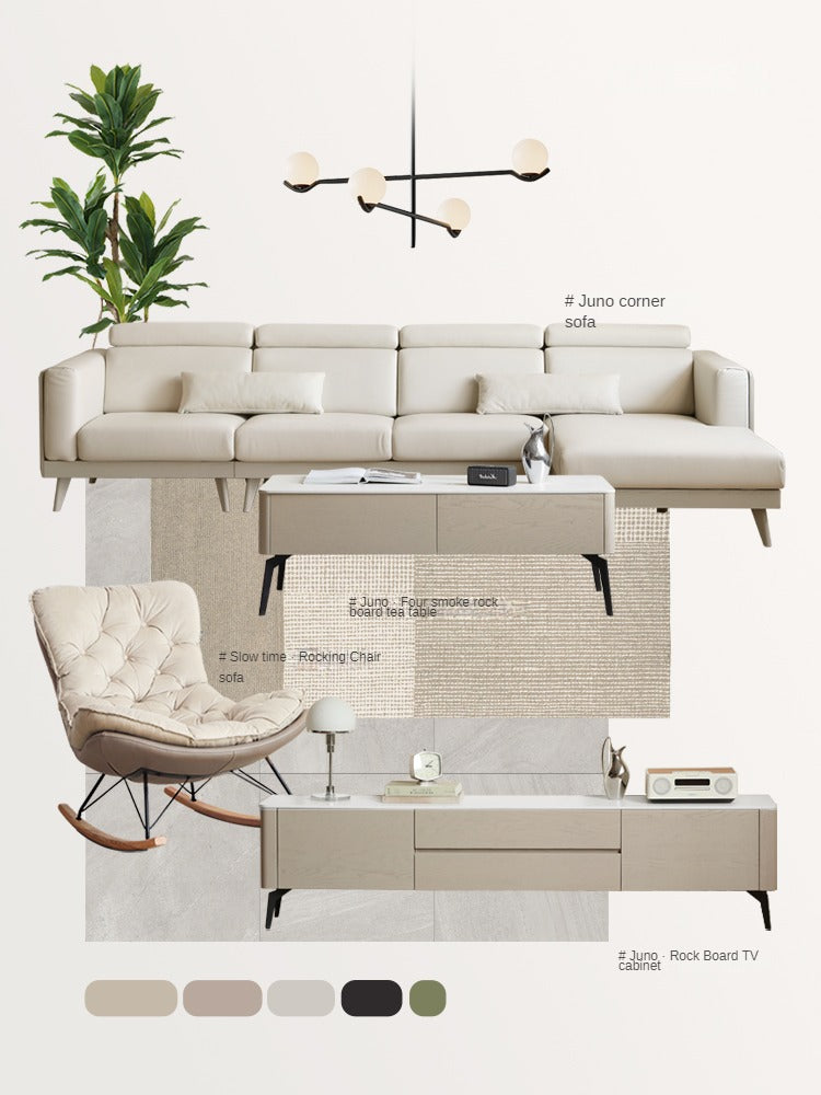Luxury Oak Solid Wood Modern Fabric Sofa - Elegant Living Room Furniture for Home & Office Comfort