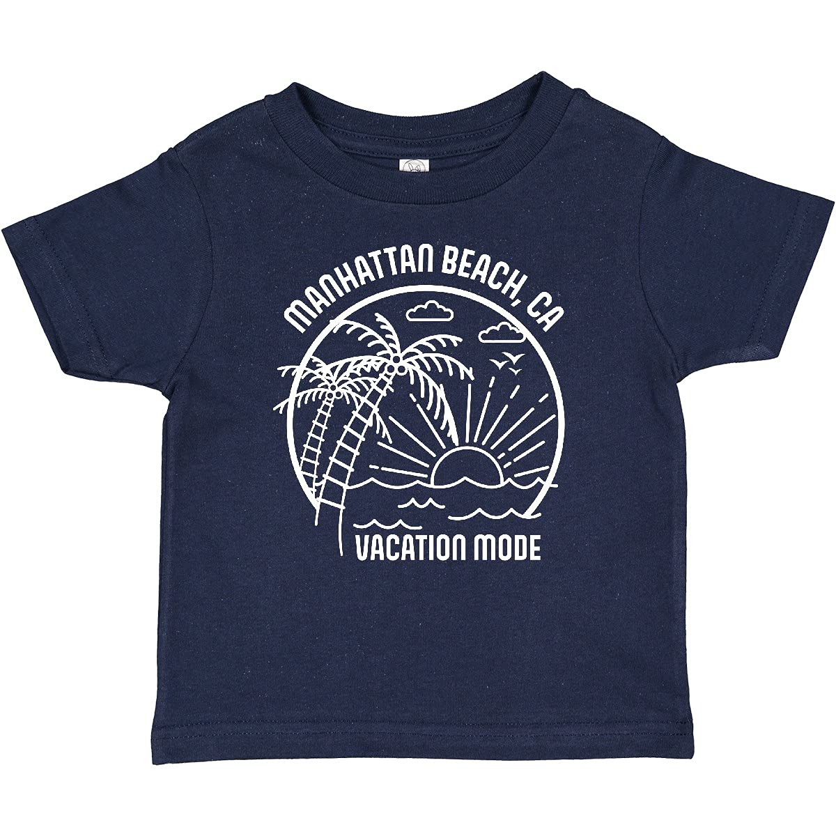 Inktastic Summer Vacation Mode Manhattan Beach California Baby T-Shirt - Soft Cotton Cute Graphic Tee for Toddlers & Infants - Perfect for Beach Trips, Family Vacations & Casual Outings