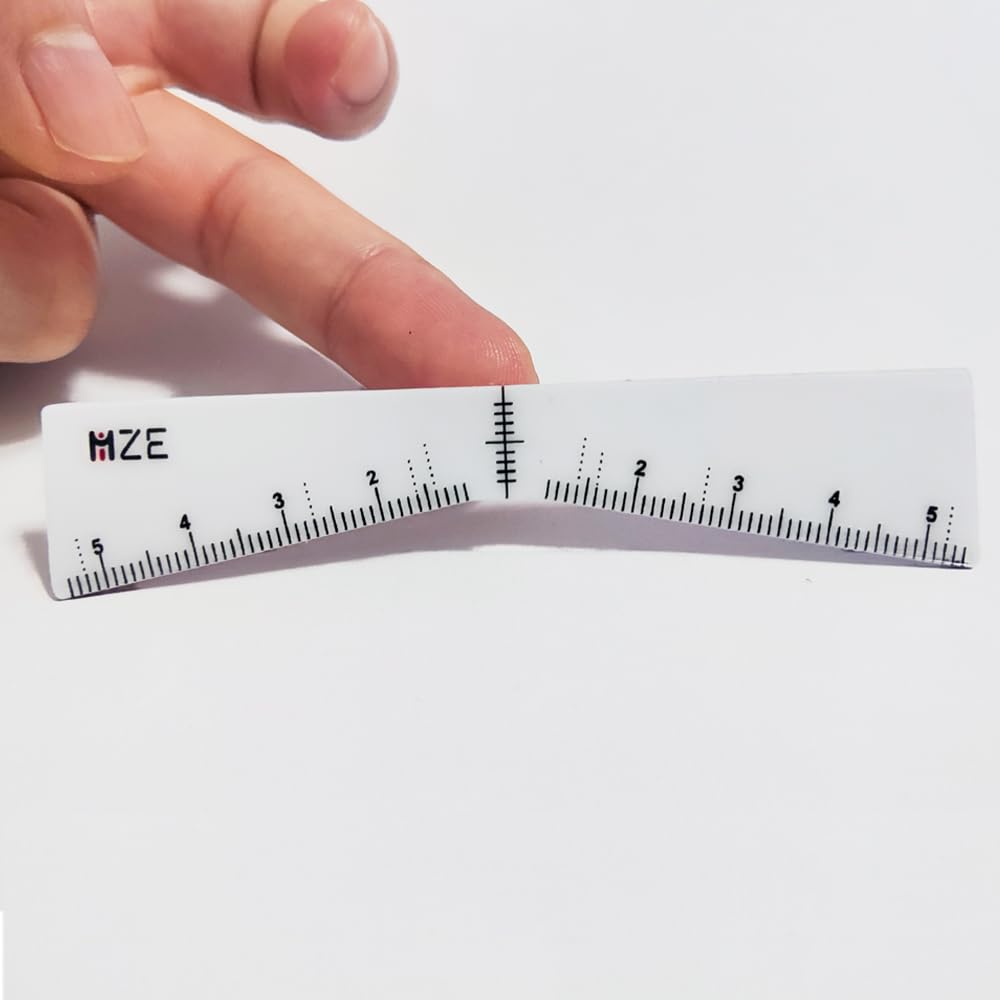 Microblading Eyebrow Ruler Stickers - 10PCS Henna Tattoo Supplies for Perfect Eyebrow Shaping