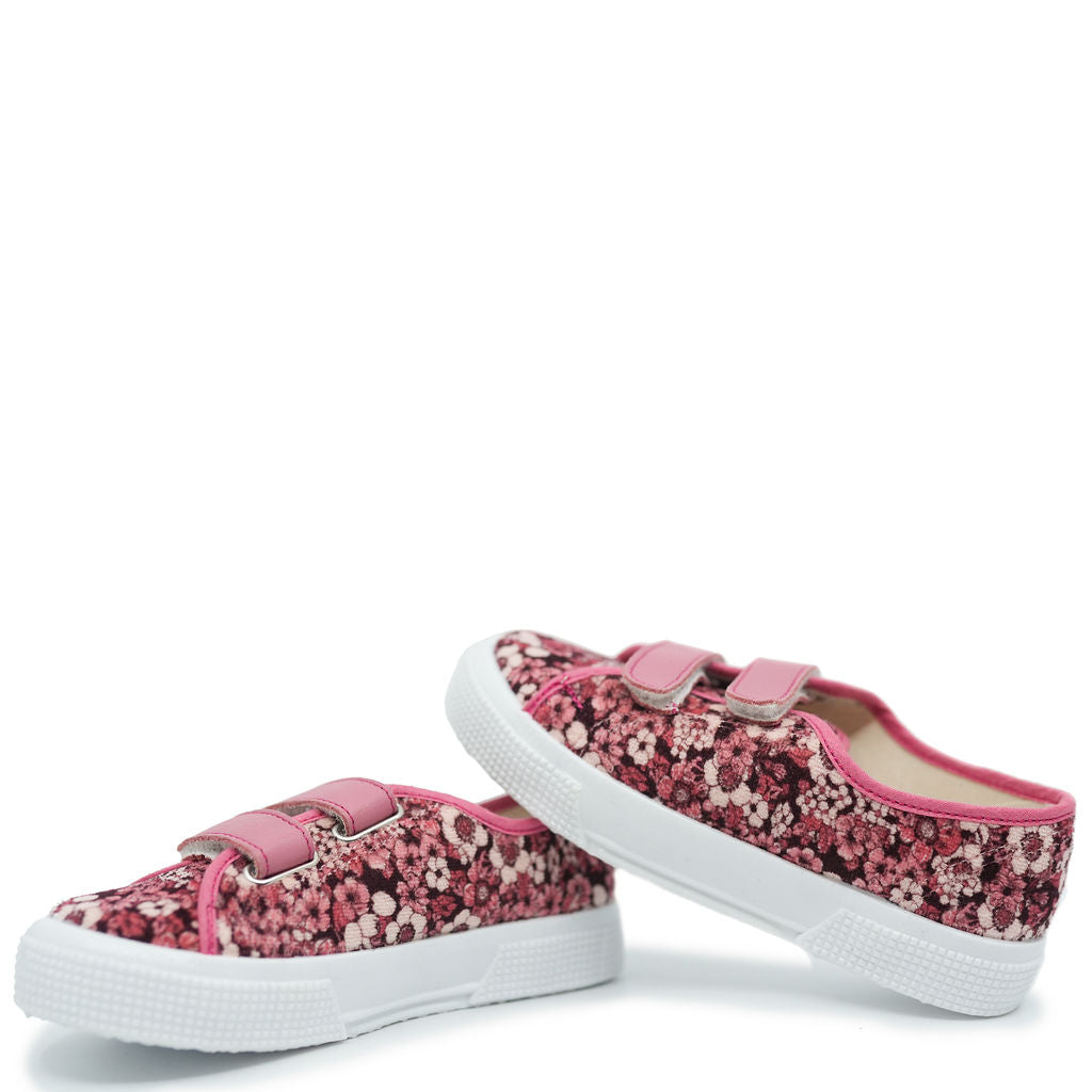 Pepe Raspberry Floral Printed Women's Casual Sneakers - Lightweight Comfortable Walking Shoes for Spring Summer Outfits, Gym, Travel & Daily Wear