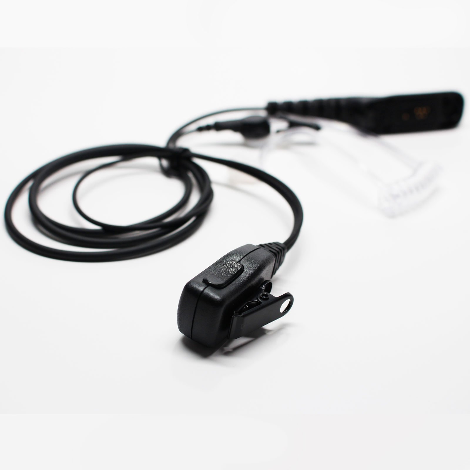 Motorola APX6000 P25 FBI Earpiece Replacement with PTT Microphone - Acoustic Earphone for Motorola APX6000 P25 Two-Way Radio - Security Surveillance Headset for Law Enforcement & First Responders - Perfect for Police, FBI Agents & Tactical Operations