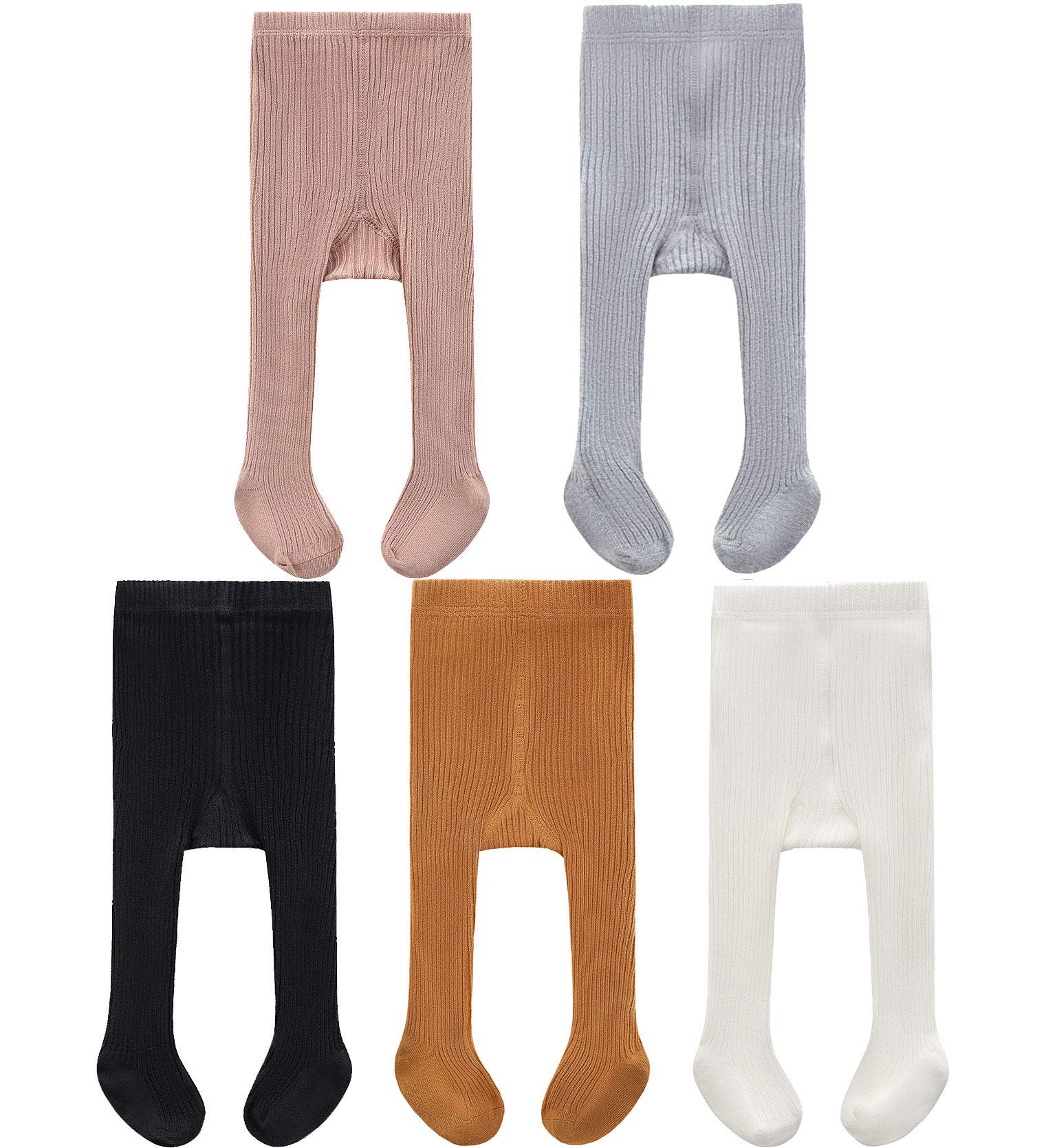 CECORC Baby Girls Cable Knit Leggings - Thick Cotton Tights for Toddlers 1-10T - Warm Winter Stockings for Infants - Perfect for Playtime, Daycare & Family Outings