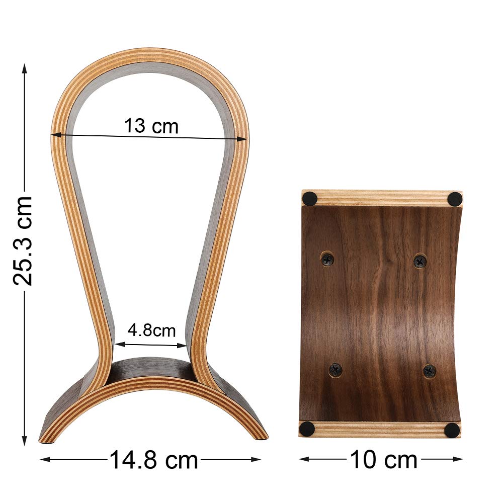 Premium Wooden Headphone Stand for Gaming & Over-Ear Headphones - ONEGenug Headset Holder with Cable Management for Desk & Home Office Organization