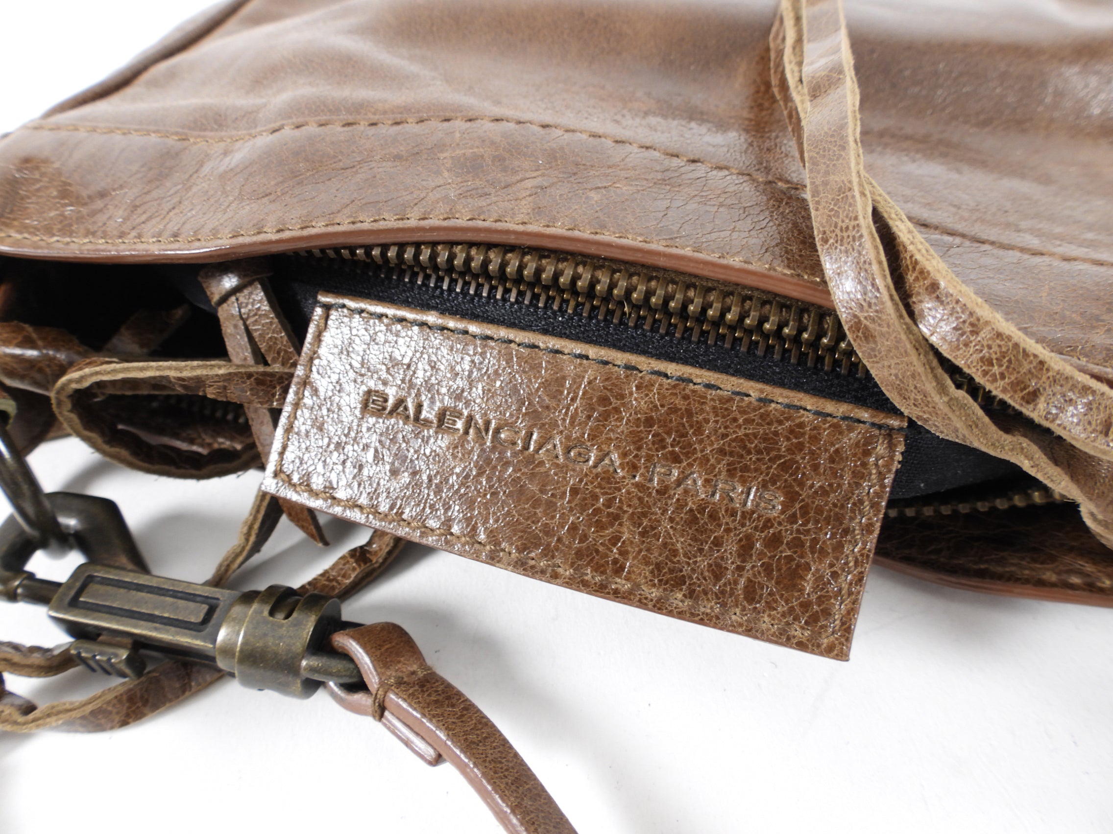 Balenciaga Brown Agneau Leather Hip Pochette Shoulder Bag for Women | Stylish Crossbody Purse for Everyday Use, Parties & Travel