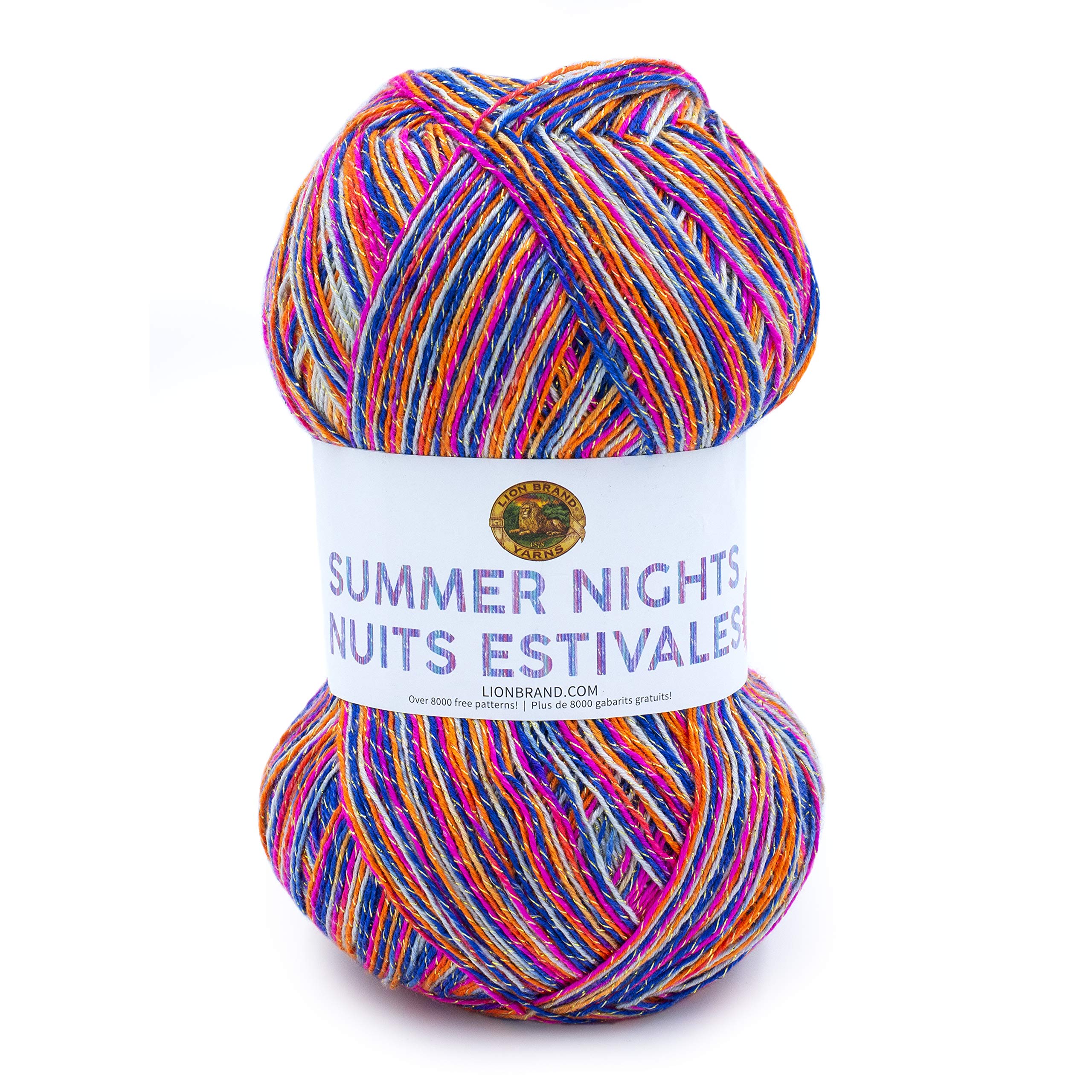 Lion Brand Yarn Summer Nights Bonus Bundle - Soft & Colorful Crochet Yarn for Knitting & Crafting | Perfect for Summer Scarves, Hats & DIY Projects