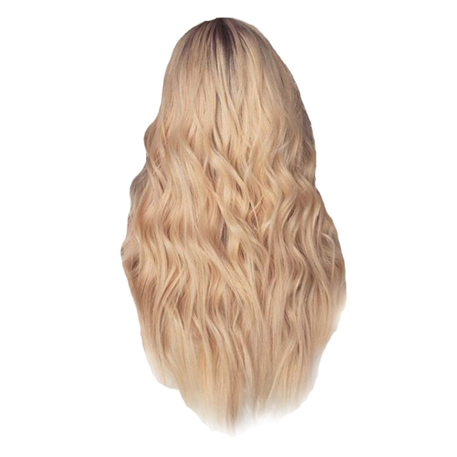 Andongnywell Long Fluffy Curly Wavy Synthetic Wig - Heat Resistant Natural Looking Hairpiece for Cosplay, Daily Wear & Party Occasions | Perfect for Halloween, Costume Events & Fashion Styling