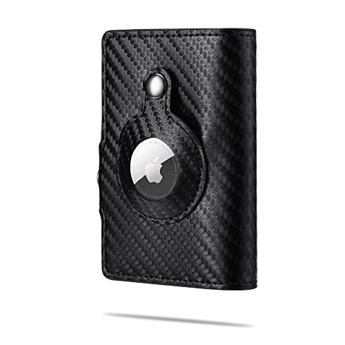 AirTag Carbon Fiber PU Black & Titanium