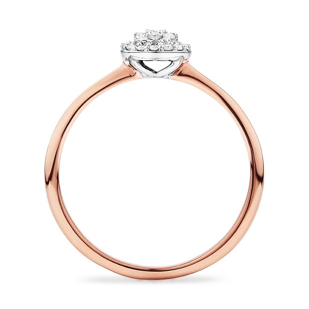 Lab Grown Diamond Promise Ring - Round Cluster Engagement Ring for Women, Ethical & Affordable Alternative to Mined Diamonds - Perfect for Proposals, Anniversaries & Special Occasions