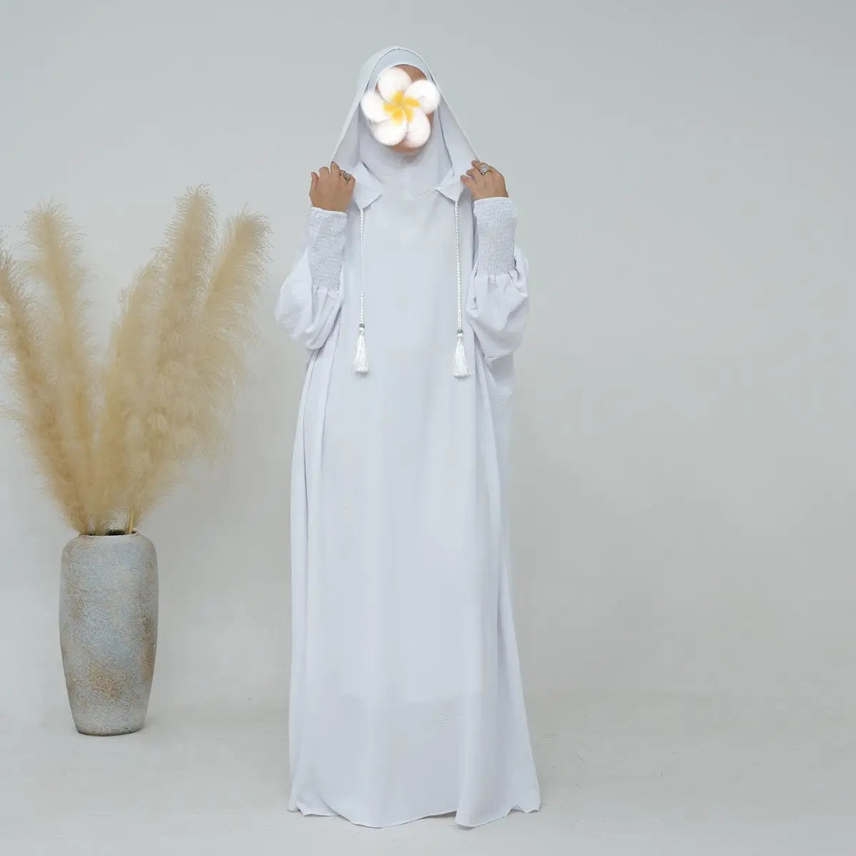Premium Cotton Blend Hooded Abaya Prayer Dress - Modest Jilbab for Women - Perfect for Prayer, Mosque, and Everyday Wear