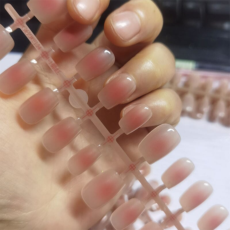 30PCS White French False Nail Tips - 15 Sizes Short Square Press on Nails for Natural Look - Perfect for Daily Wear, Parties & Special Occasions