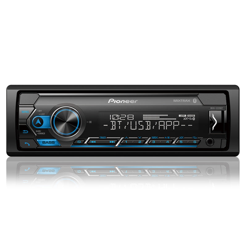 Pioneer MVH-S320BT Single DIN Bluetooth Car Stereo with Alexa & Spotify - Digital Media Receiver for Hands-Free Calling & Music Streaming - Perfect for Commuting & Road Trips