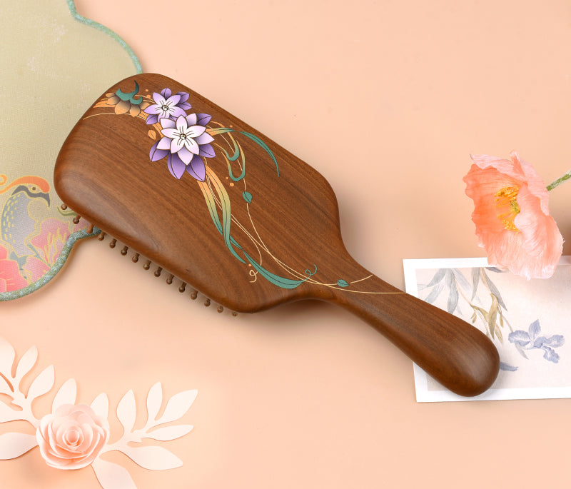 Nameless Flower Hair Brush - Detangling & Styling Hair Brush for Women & Men - Perfect for Home, Salon & Travel Use