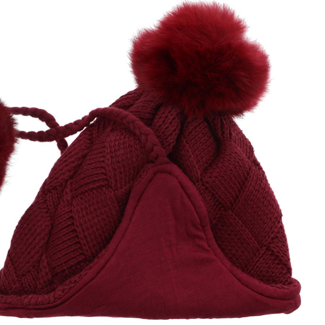 Motique Kids Winter Beanie Hat with Long Pom Poms - Warm Knit Hat for Boys & Girls - Perfect for Snow Play, Skiing & Outdoor Winter Activities