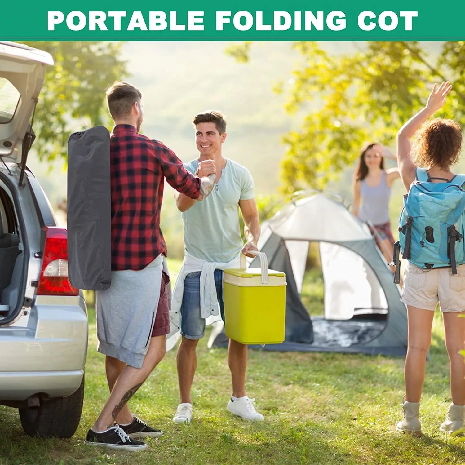 Portable Folding Camping Cot - Lightweight Outdoor Bed for Adults & Kids - Perfect for Camping, Hiking, Backpacking and Emergency Preparedness