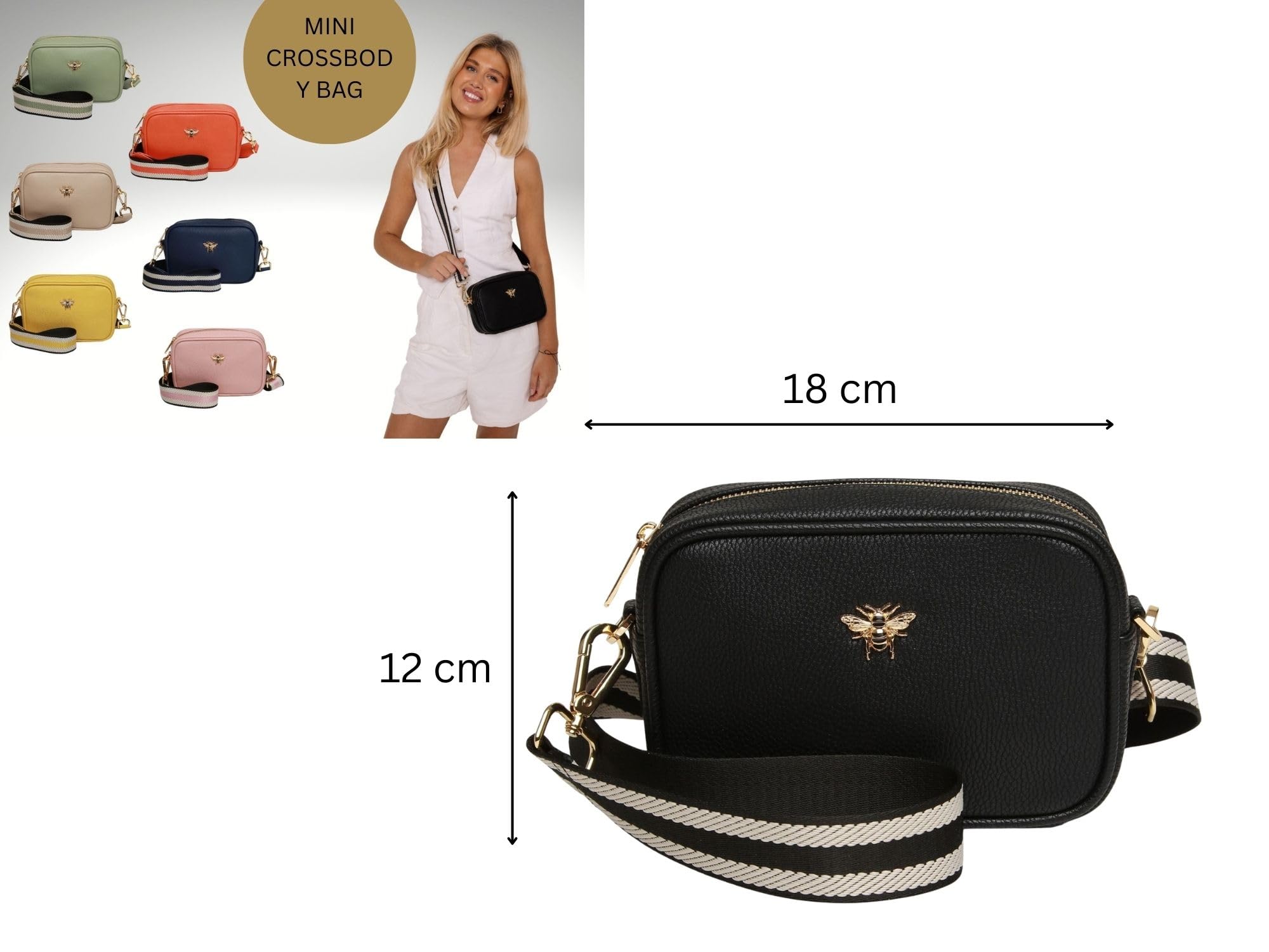 Alice Wheeler Vegan Leather Mini Crossbody Bag - Stylish Cruelty-Free Purse for Women | Perfect for Everyday Use, Travel & Date Nights