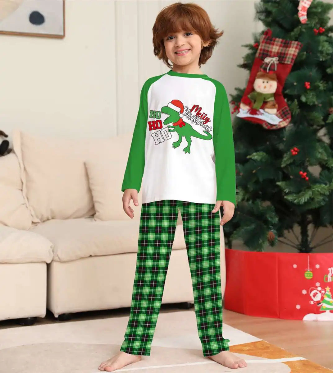 Printed Christmas Matching Family Pajamas Set - Cozy Holiday PJS for Family Photos & Festive Gatherings