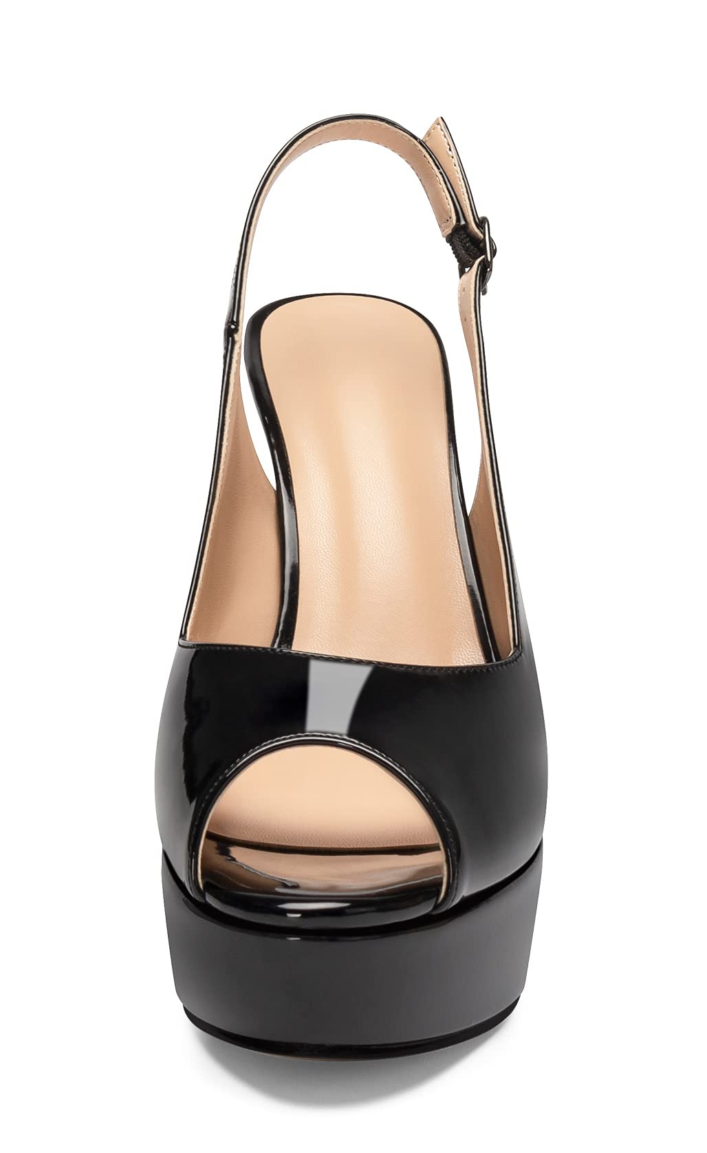 SAMMITOP Women's Platform Slingback High Heel Peep Toe Dress Pumps - Elegant Party Shoes for Weddings, Prom & Evening Events
