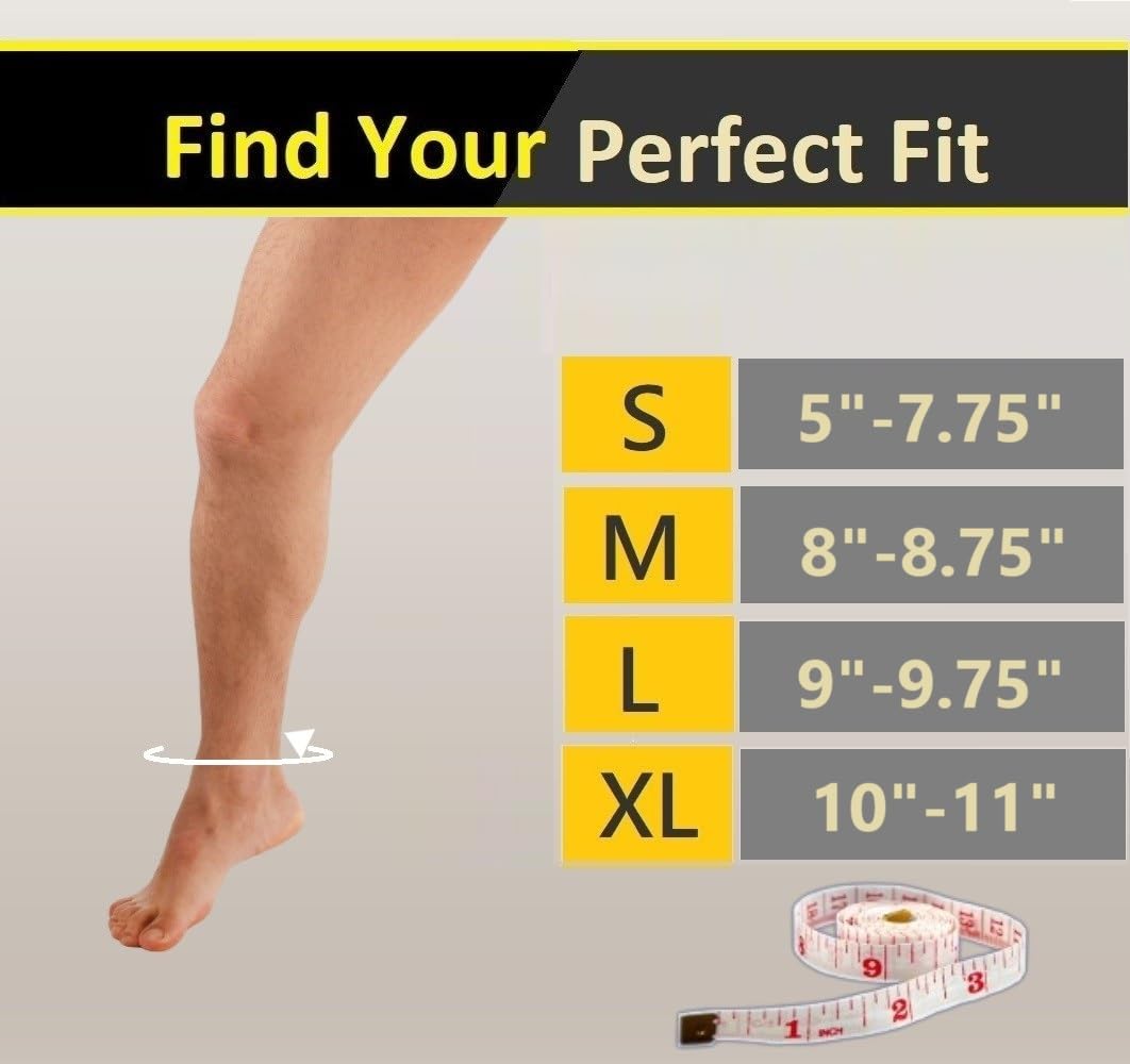 Copper Ankle Brace for Pain Relief - Compression Support Sleeve for Men & Women with Plantar Fasciitis, Sprained Ankle & Foot Pain - Ideal for Running, Walking & Sports Recovery