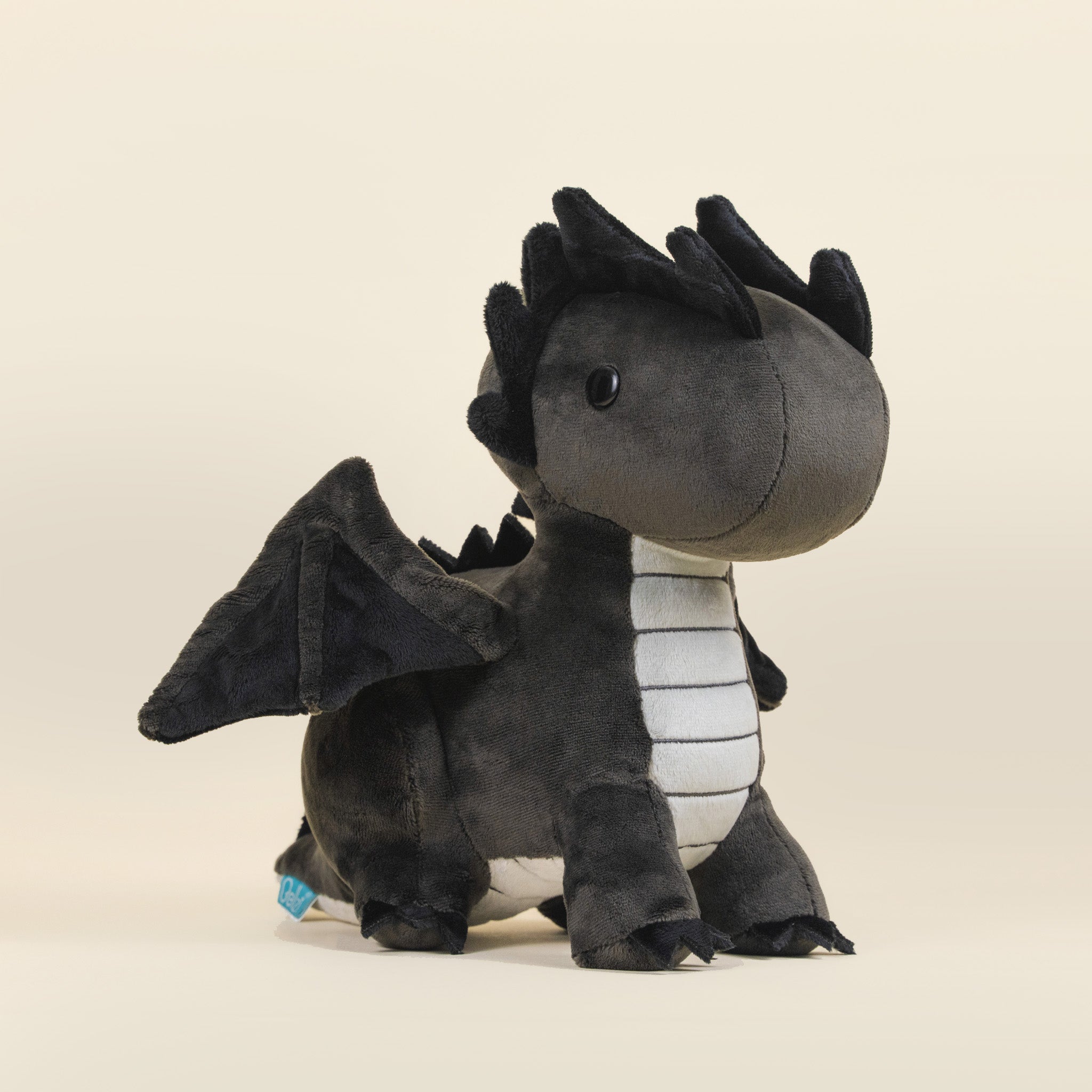 Black Draggi the Fire Dragon Plush Toy - Cute Stuffed Animal for Kids, Fantasy Gift & Room Decor - Perfect for Birthday, Christmas & Playtime Adventures
