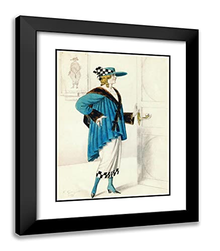 Black Modern Wood Frame with Double Matting