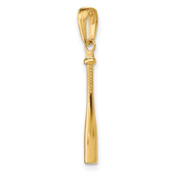 14K Solid Yellow Gold Baseball Bat Necklace - Dainty Softball Charm Pendant for Women - Perfect Gift for Athletes, Coaches & Sports Lovers - Great for Games, Training & Everyday Wear