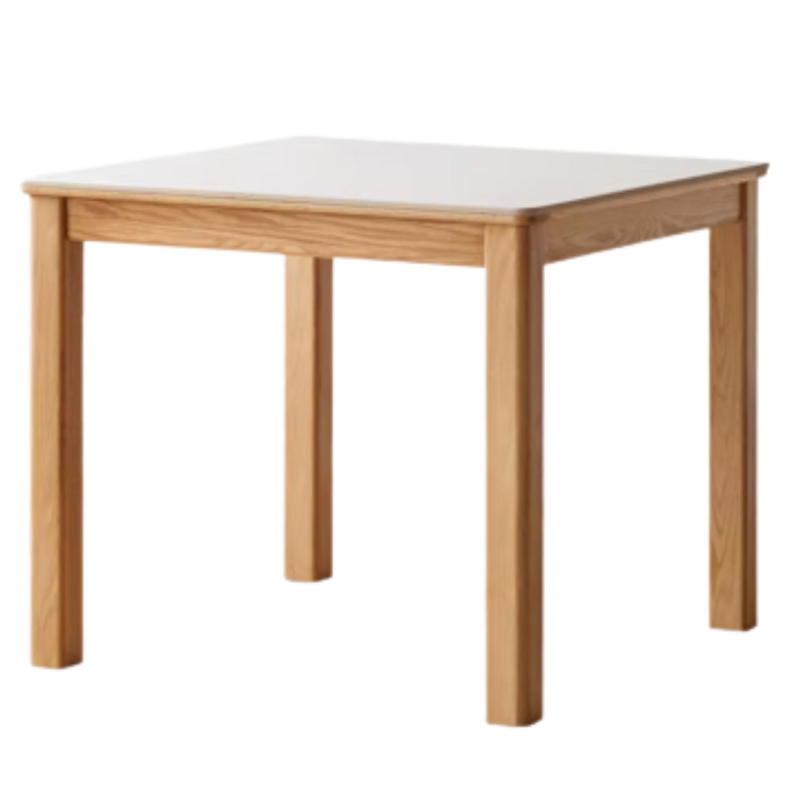 Solid Oak Wood Modern Square Dining Table - Perfect for Small Spaces, Apartments & Contemporary Home Decor