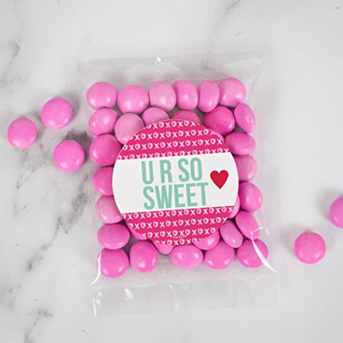 Personalized Valentine's Day Candy Gift Box - 10 Unique Candy Bags with Custom Stickers | Romantic Gifts for Couples, Sweet Treats for Parties & Anniversary Celebrations